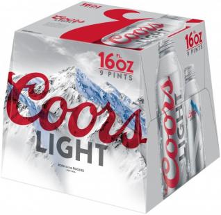 Coors Brewing Company - Coors Light (9 pack 16oz aluminum bottles) (9 pack 16oz aluminum bottles)